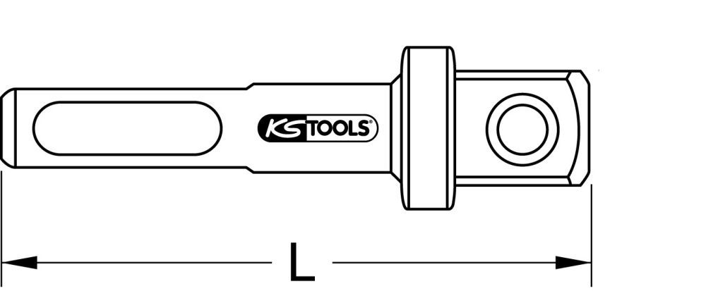 Produktbild KS Tools 3/8 Zoll SDS Vierkant Adapter 60mm bild 2
