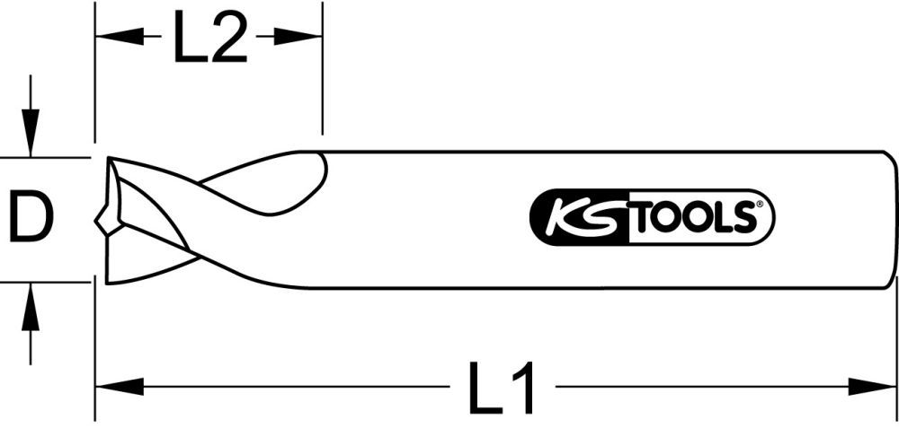 Produktbild KS Tools Karbid-Schweißpunkt-Bohrer,10mm, L=44mm bild 2