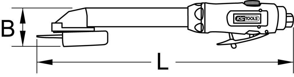 Produktbild KS Tools 1/4 Zoll Slim POWER Mini Druckluft Stab Trennschleifer kurz bild 2