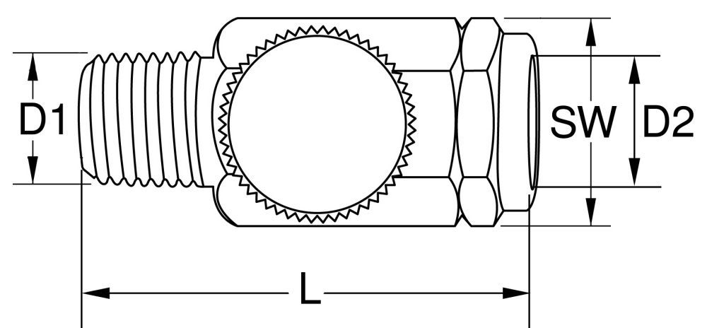 Produktbild KS Tools 1/4 Zoll Messing Druckluft Regulierer 11x13mm bild 2