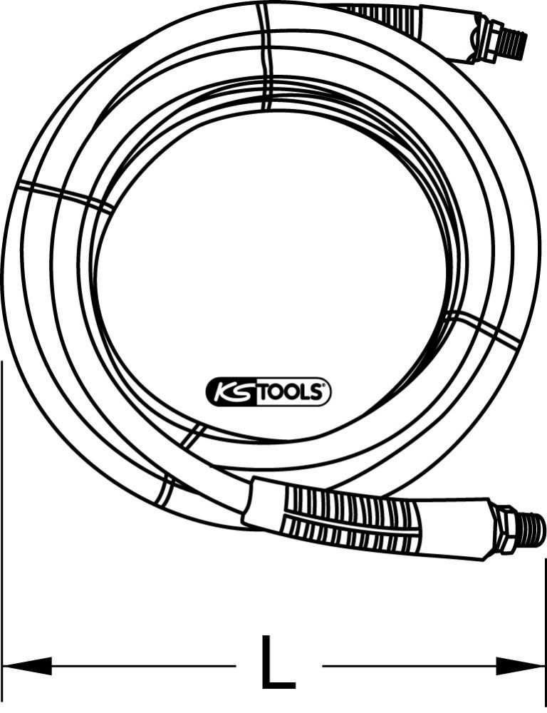 Produktbild KS Tools PU Druckluftschlauch Durchmesser 9x12mm bild 2