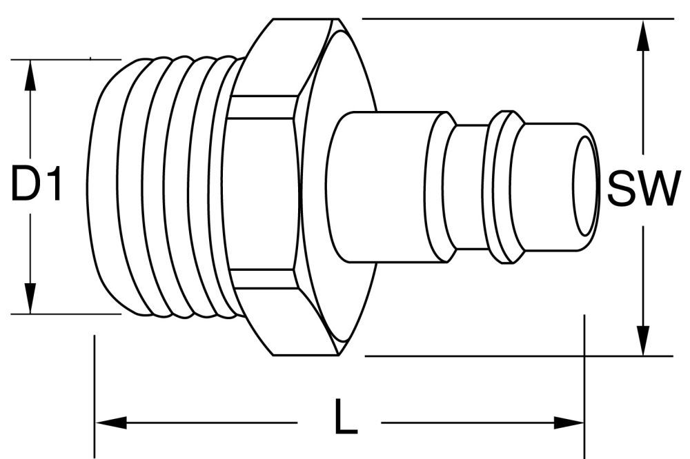 Produktbild KS Tools Messing Stecknippel mit Außengewinde G 1/2 Zoll AG bild 2