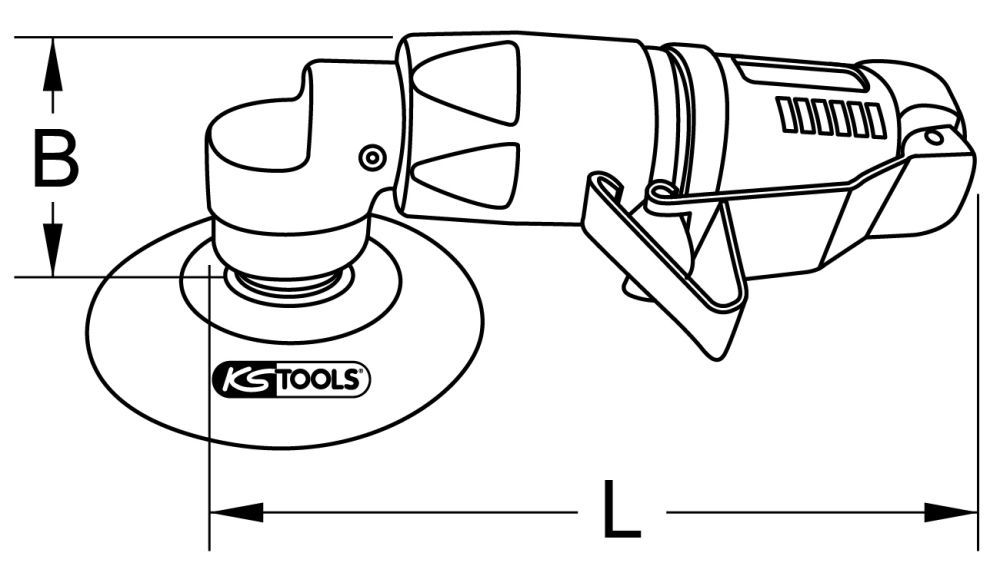 Produktbild KS Tools 1/4" SlimPOWER Mini-Druckluft-Polierer bild 2