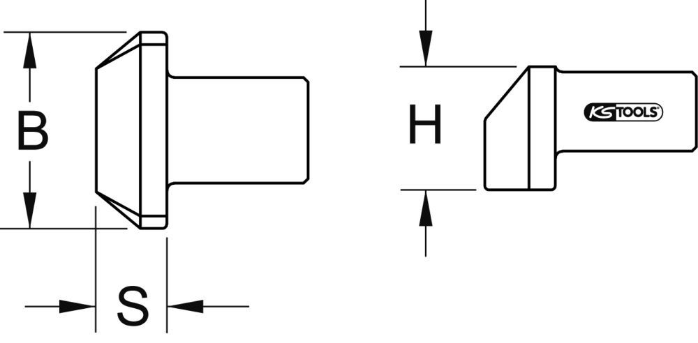 Produktbild KS Tools 14x18mm Einsteck-Anschweißstück bild 3