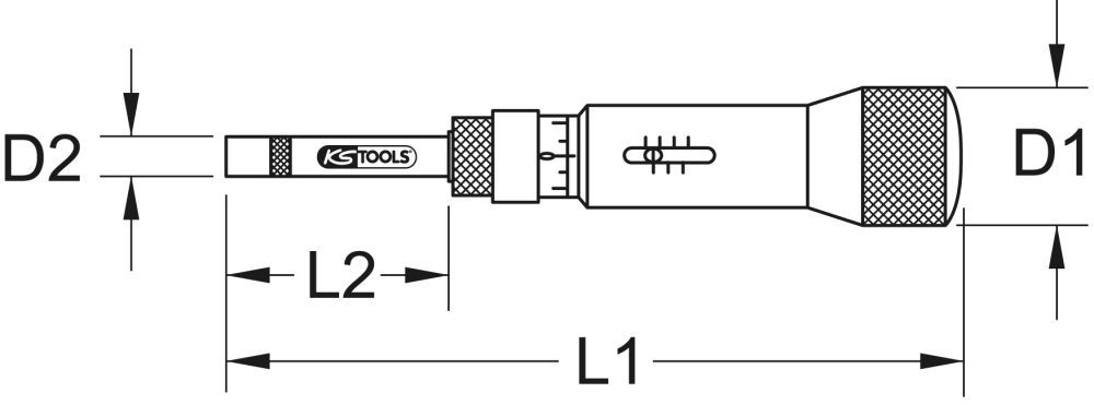 Produktbild KS Tools 1/4" ESD Drehmomentschraubendreher Mikrometerskala, 40-300cNm bild 5