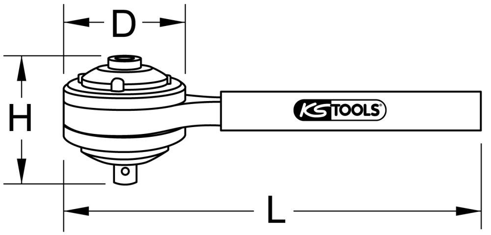 Produktbild KS TOOLS Drehmoment Vervielfältiger 1/2 Zoll x 3/4 Zoll 1680Nm bild 2