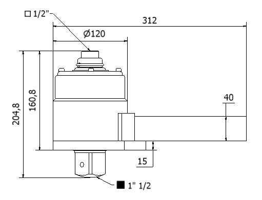 Produktbild KS TOOLS Drehmoment Vervielfältiger 1/2" x 1.1/2" 4500Nm bild 2