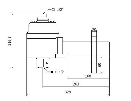 Produktbild KS TOOLS Drehmoment Vervielfältiger 1/2 Zoll x 1.1/2 Zoll 6000Nm bild 2