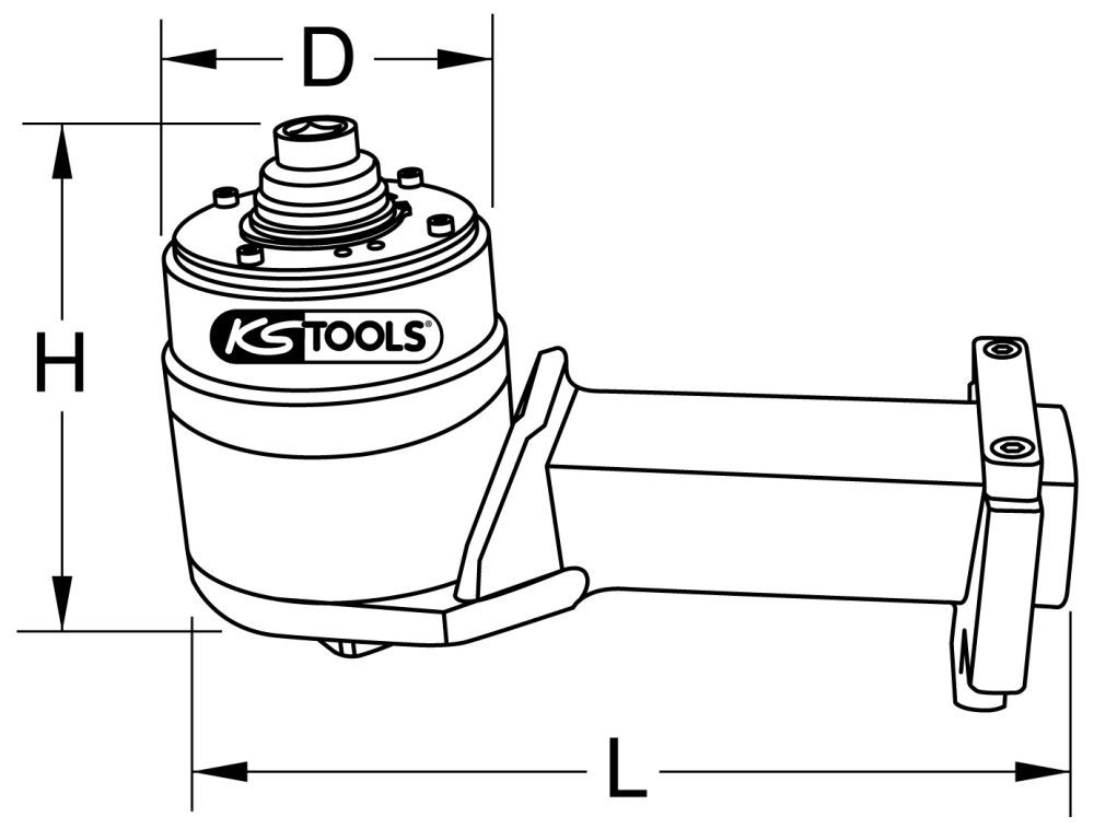 Produktbild KS TOOLS Drehmoment Vervielfältiger 1/2 Zoll x 1.1/2 Zoll 6000Nm bild 3