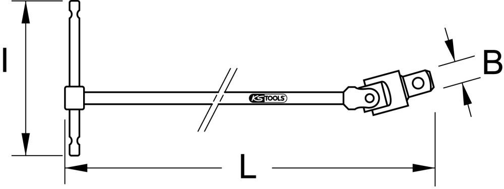 Produktbild KS Tools BRONZEplus T-Gelenkschlüssel 1/2 Zoll 460 mm bild 2