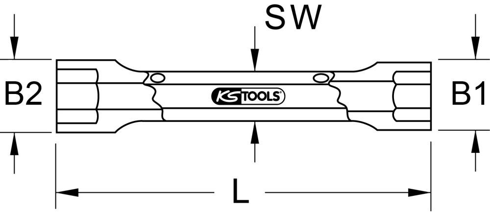 Produktbild KS Tools BRONZEplus 6 kant Steckschlüssel 30 x 32 mm doppelseitig bild 2