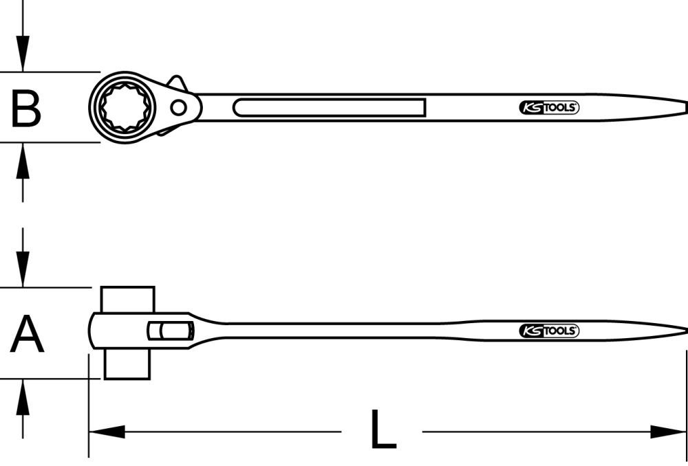 Produktbild KS Tools Gerüstbauschlüssel umschaltbar 32x36mm bild 6