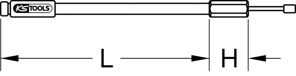 Produktbild KS Tools Hydraulik Druckspindel 13mm G3/4 Zoll x 14G x 410mm bild 2