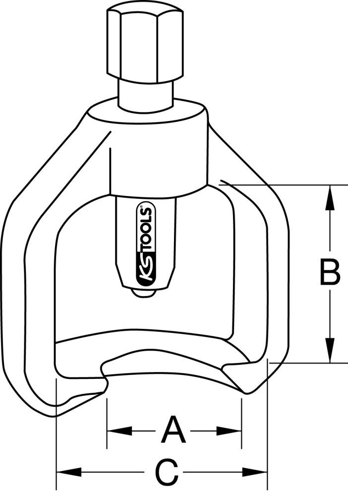 Produktbild KS Tools Universal-Gelenkbolzen-Ausdrücker, 40mm bild 2
