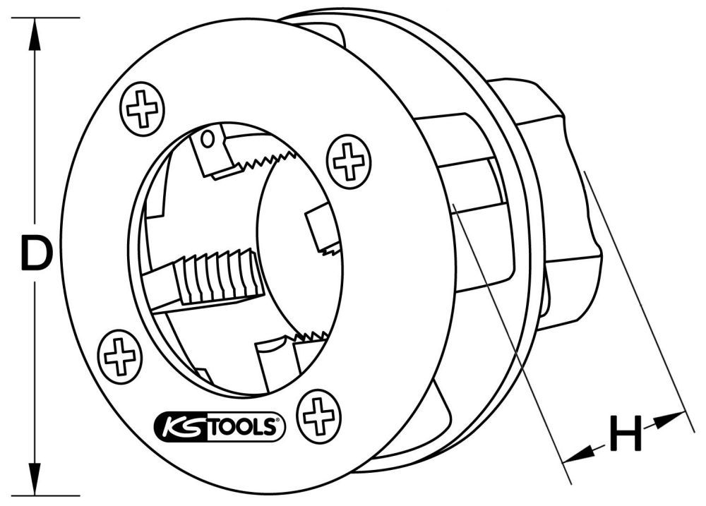 Produktbild KS Tools Gewindeschneidkopf Durchmesser 1 1/4" bild 4