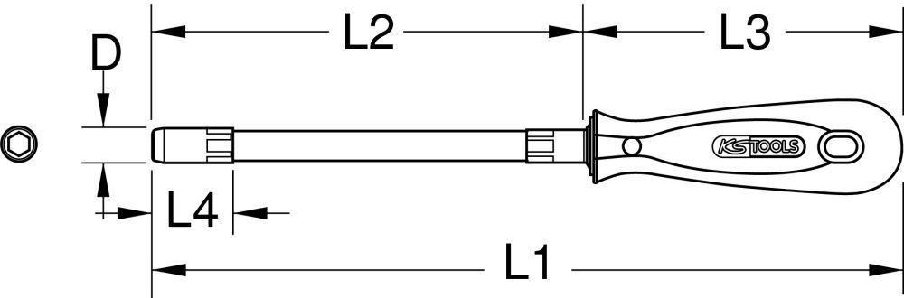 Produktbild KS Tools ERGOTORQUE Stecknuss-Schraubendreher, 8mm bild 2