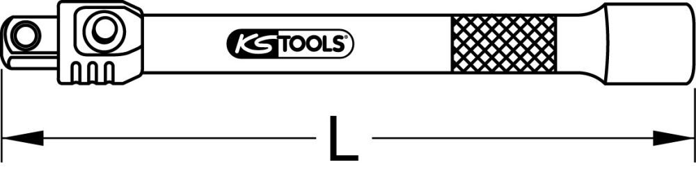 Produktbild KS Tools 3/8" CHROMEplus Verlängerung mit Verriegelung, 150mm bild 2