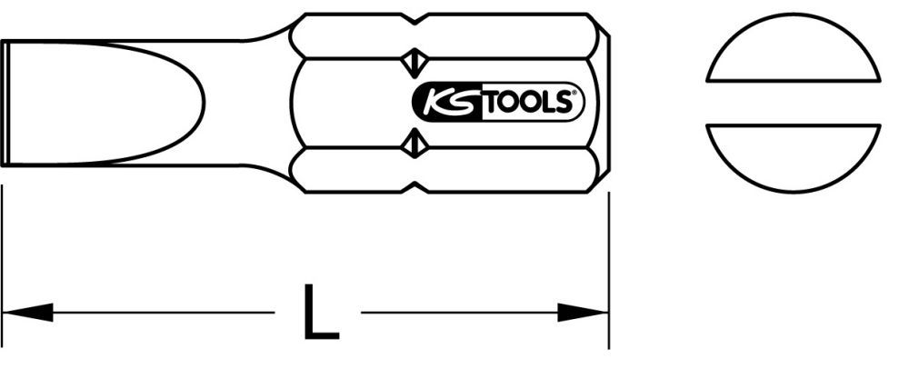 Produktbild KS Tools 10mm CLASSIC Bit Schlitz 30mm 8mm bild 2