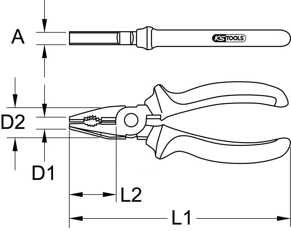 Produktbild KS Tools BERYLLIUMplus Kombinationszange verstellbar 200 mm bild 3