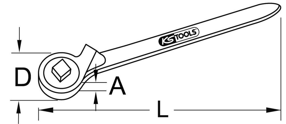 Produktbild KS Tools BERYLLIUMplus Zahnradknarre mit Durchsteckvierkant 1 Zokk 550 mm bild 2