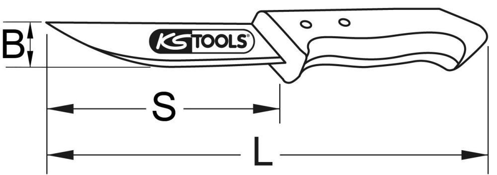 Produktbild KS Tools BRONZEplus Messer verstärkte Ausführung 300 mm bild 2