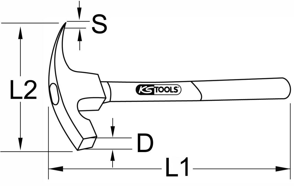 Produktbild KS Tools BRONZEplus Maurerhammer 700g bild 2