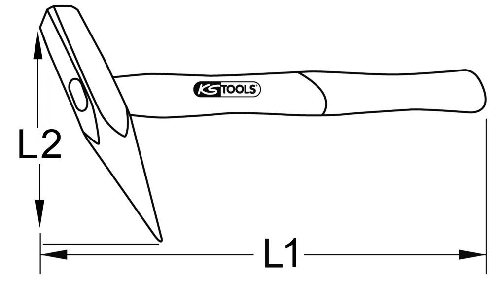 Produktbild KS Tools BRONZEplus Loch Durchschläger 5000g mit Hickorystiel bild 2