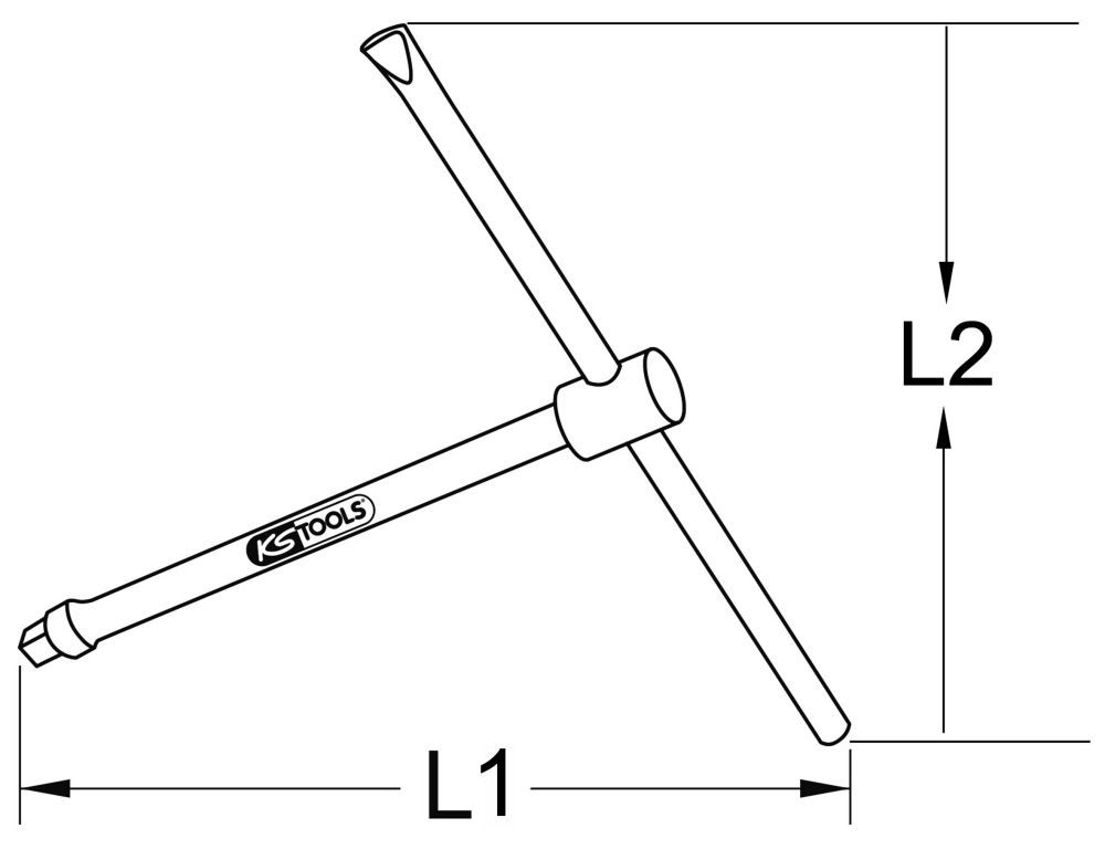 Produktbild KS Tools BRONZEplus T-Griff 3/4 Zoll 260 mm bild 2
