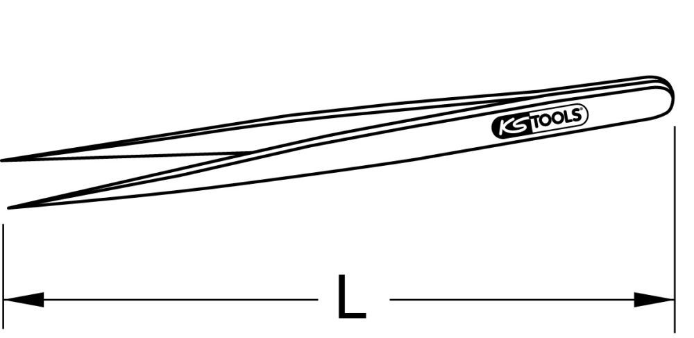Produktbild KS Tools BRONZEplus Pinzette stumpf 100 mm bild 2