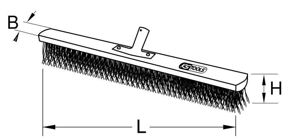 Produktbild KS Tools BRONZEplus Besen Runddraht glatt 240x60x65mm bild 2