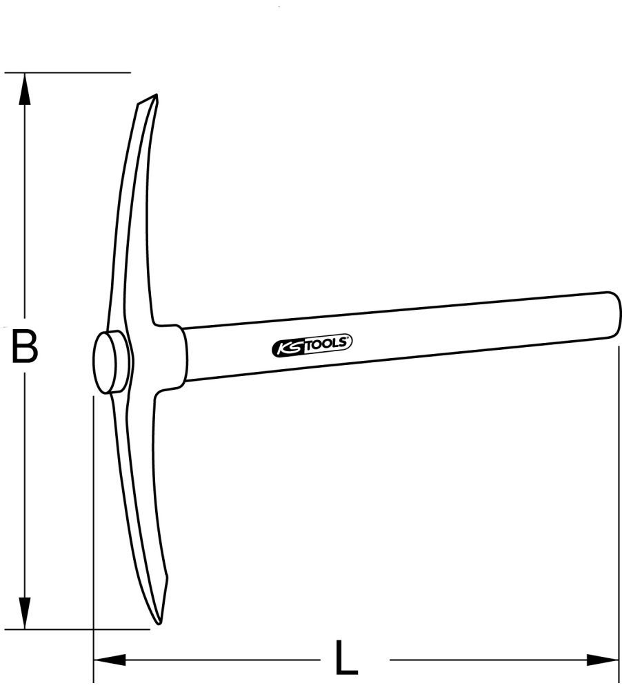 Produktbild KS Tools BRONZEplus Spitzhacke 650 mm bild 2