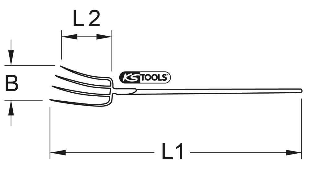Produktbild KS Tools BRONZEplus Dunggabel mit Stiel 1600 mm bild 2