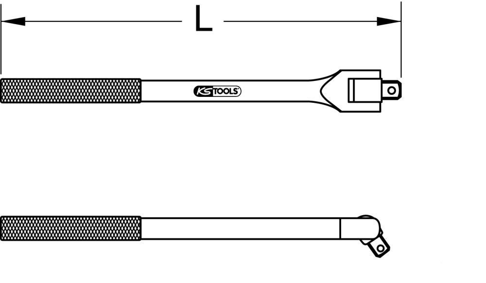 Produktbild KS Tools BRONZEplus Gelenkgriff 1/2 Zoll 300 mm bild 2