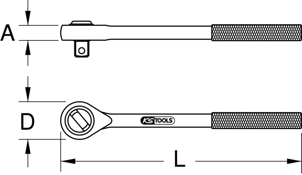Produktbild KS Tools BERYLLIUMplus Umschaltknarre 1/4 Zoll bild 2