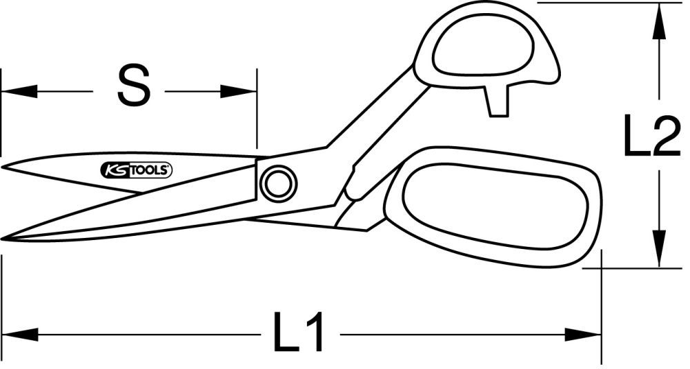 Produktbild KS TOOLS TITANplus Universalschere 225mm bild 2