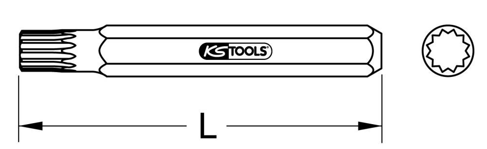 Produktbild KS Tools 10mm CLASSIC Bit XZN 75mm M5 bild 2