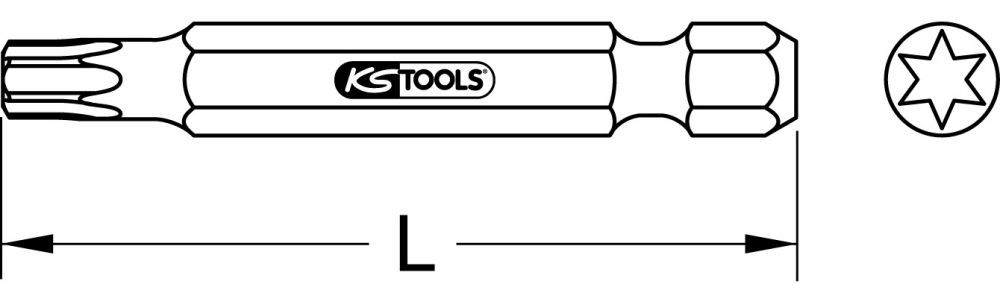 Produktbild KS Tools 10mm CLASSIC Bit Torx 120mm T40 bild 2