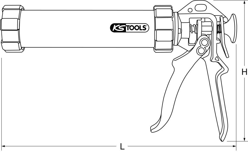 Produktbild KS Tools Hand-Kartuschen-Pistole 310 ml, 340mm bild 6