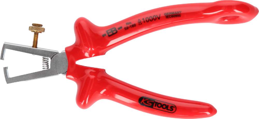 Produktbild KS Tools 1000V Abisolierzange mit Sicherungsöse für Sicherheitsleine 160 mm
