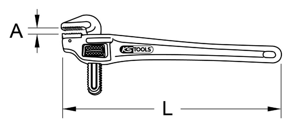 Produktbild KS Tools Aluminium Einhand Rohrzange Länge 450mm bild 5