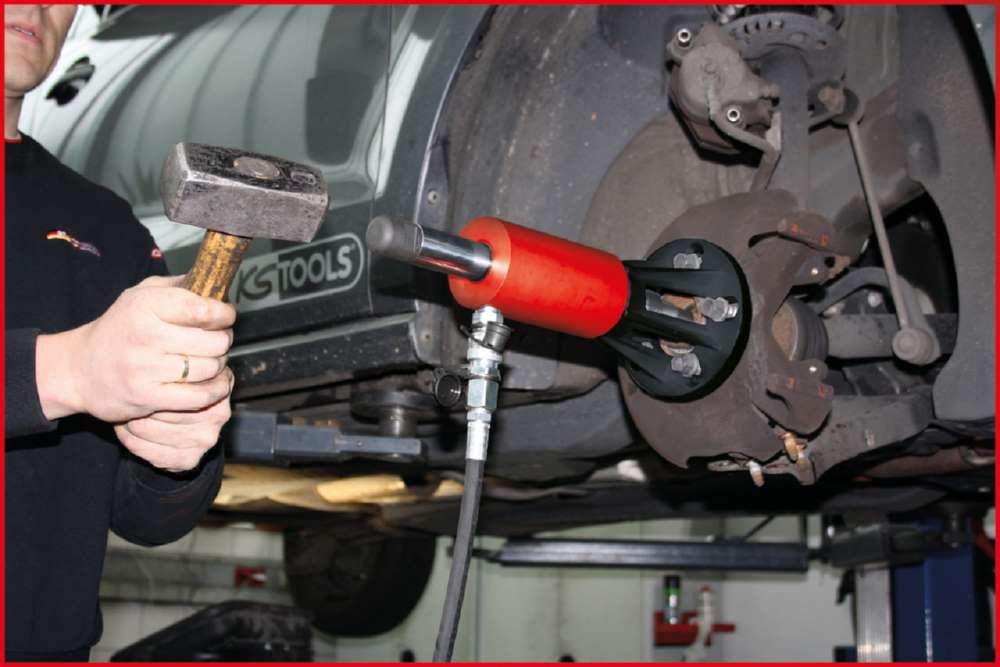 Produktbild KS Tools Antriebswellen Auspressvorrichtungs Satz 2 Teile 4 und 5 Loch bild 2