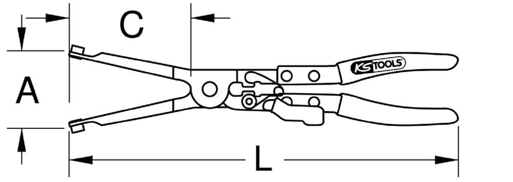 Produktbild KS Tools Auspuffschellen Zange Gesamtlänge 310 mm bild 2