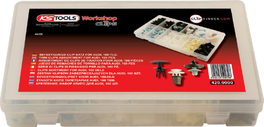 Produktbild KS Tools Befestigungs Clip Satz für Audi 160 Teile bild 2