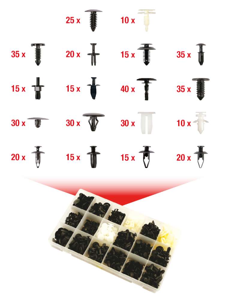 Produktbild KS Tools Befestigungs Clip Satz für Ford 415 Teile bild 5