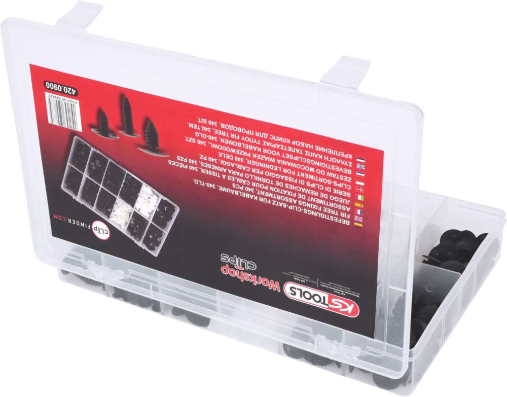 Produktbild KS Tools Befestigungs Clip Satz für Kabelbäume 340 Teile bild 3