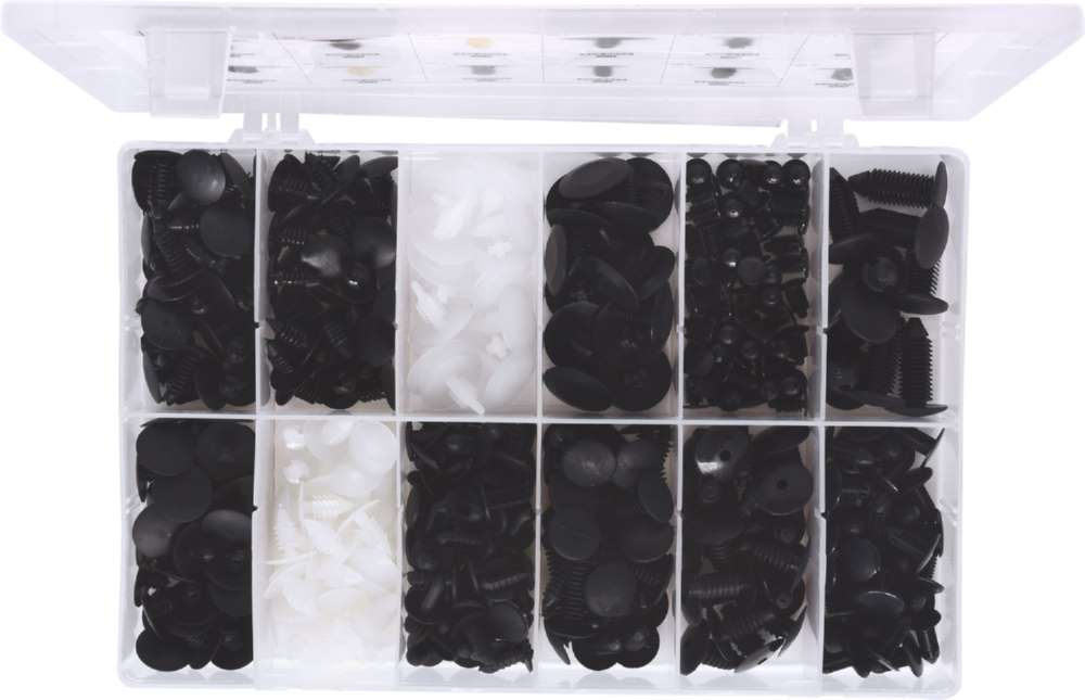 Produktbild KS Tools Befestigungs Clip Satz für Kabelbäume 340 Teile bild 6