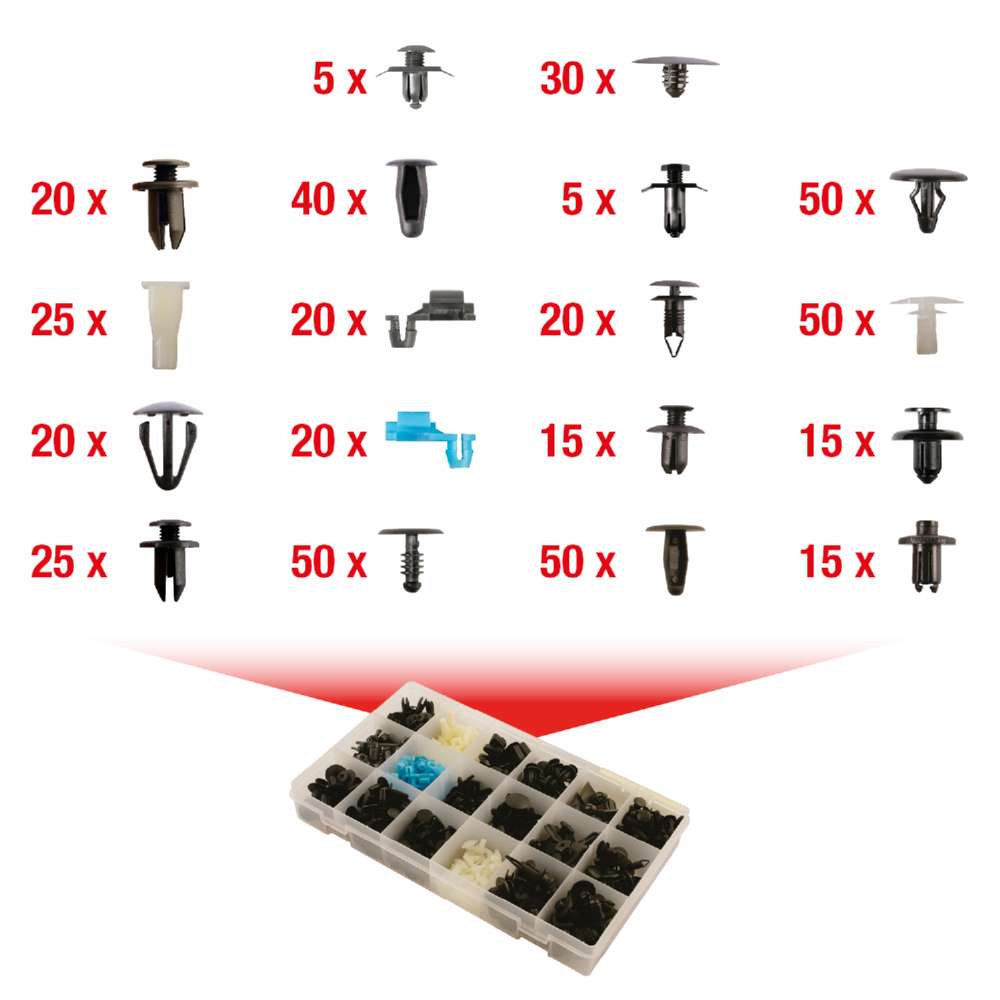 Produktbild KS Tools Befestigungs Clip Satz für Mazda 475 Teile bild 3