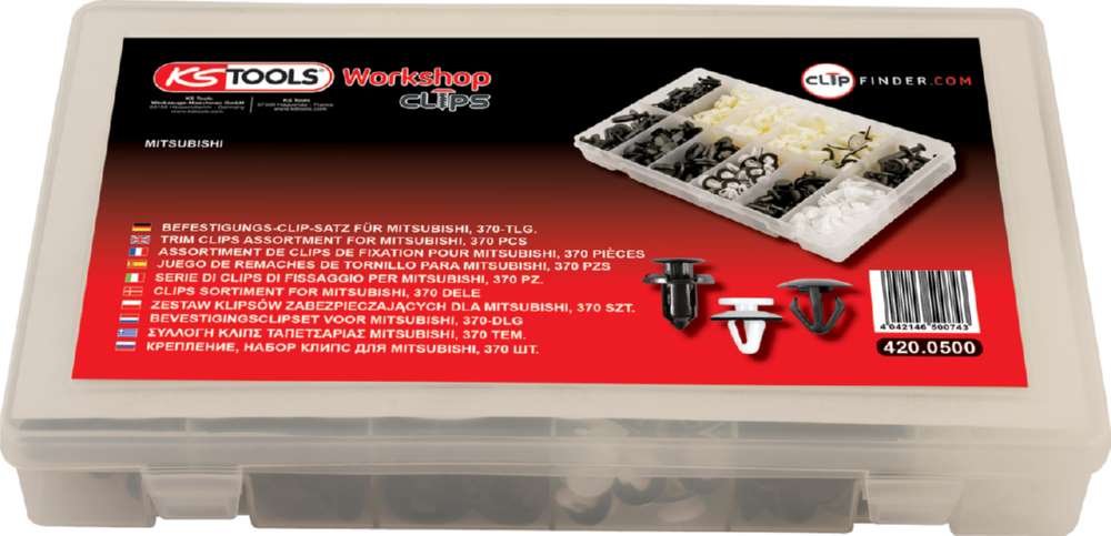 Produktbild KS Tools Befestigungs Clip Satz für Mitsubishi 370 Teile bild 2