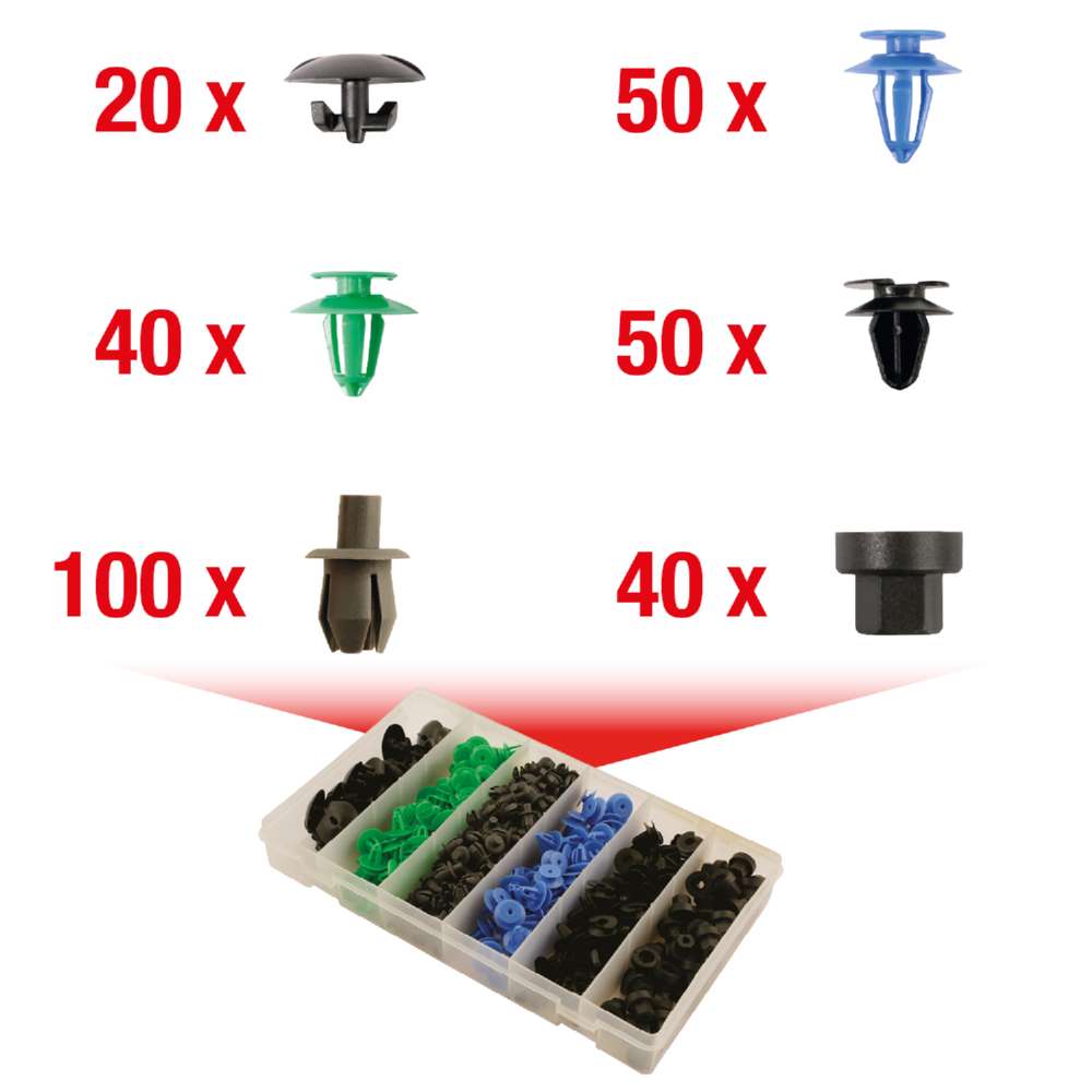 Produktbild KS Tools Befestigungs Clip Satz für Opel 300 Teile bild 4