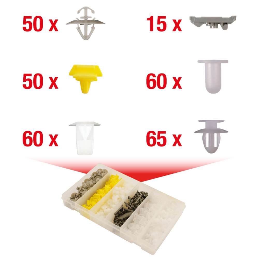 Produktbild KS Tools Befestigungs Clip Satz für Renault 300 Teile bild 3